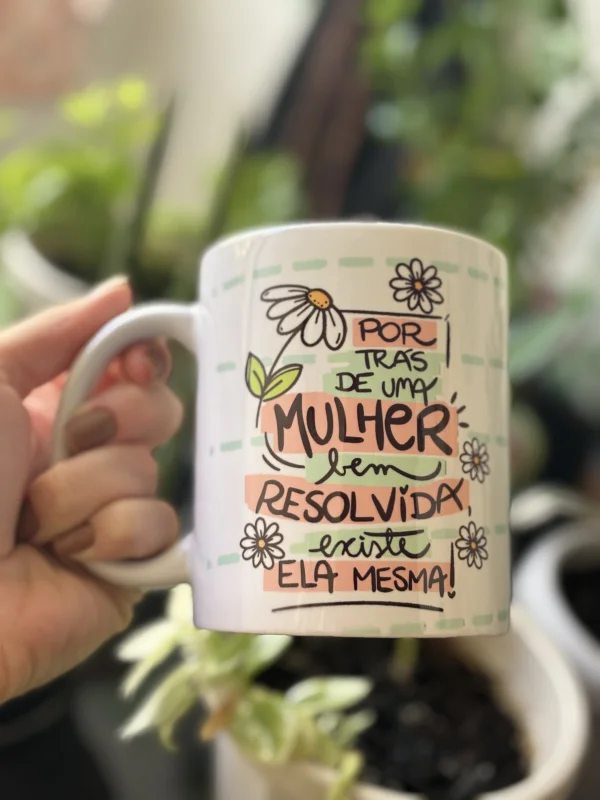 Caneca Cerâmica Personalizada Branca Com Logo Nome Foto Premium